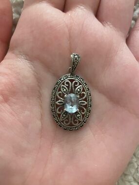 Sterling Silver Blue Topaz Pendant